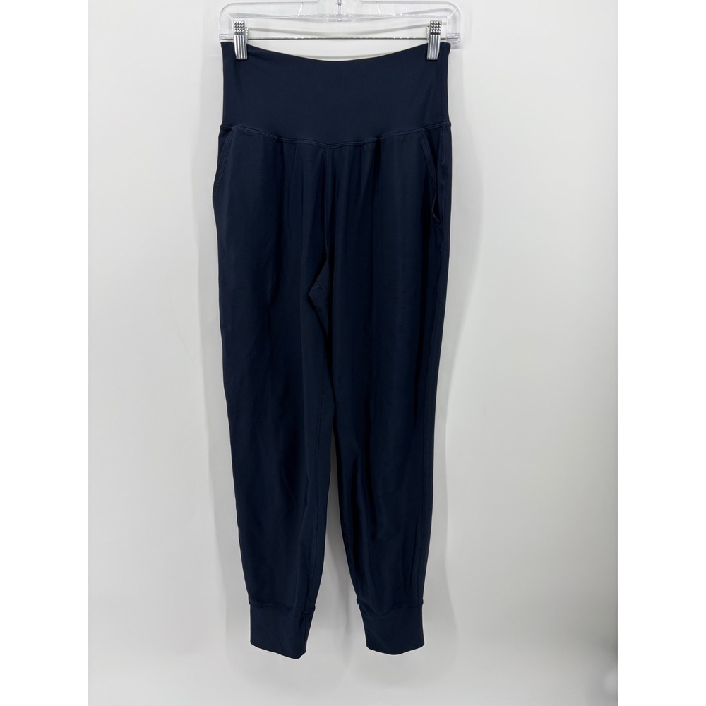 Old Navy Womens M Navy Blue Powersoft Joggers High Waisted Active Pants Pocket
